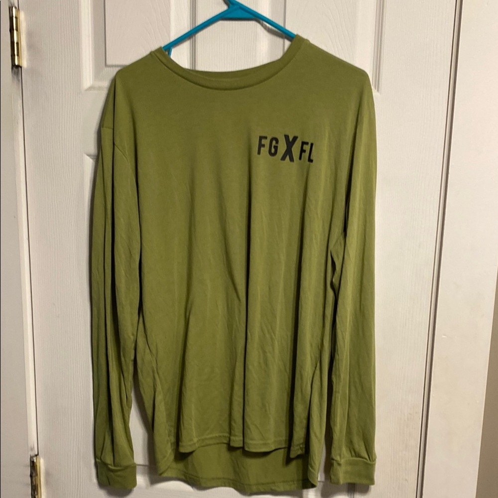 Green Long Sleeve Flag nor Fail Shirt with FGXFL Logo